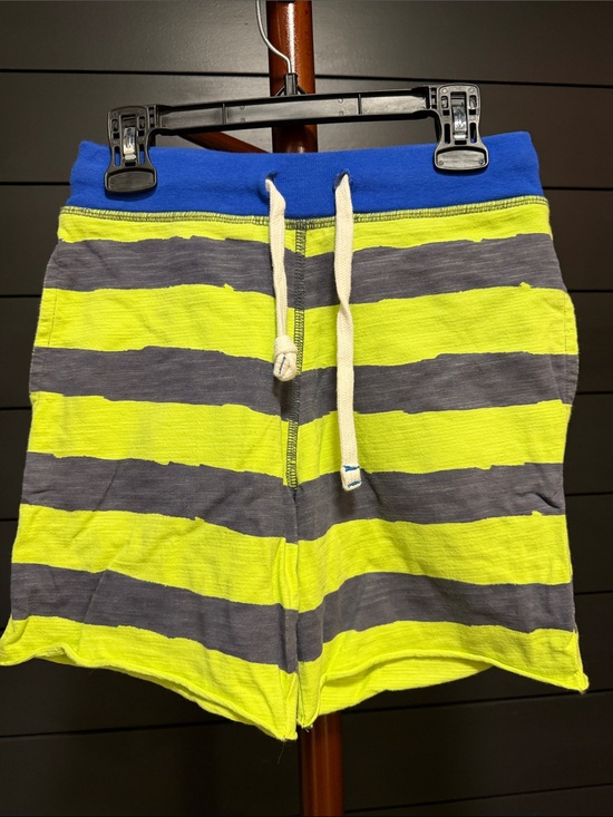 Mini Boden Other - Striped Drawstring Kids Shorts in Yellow & Gray